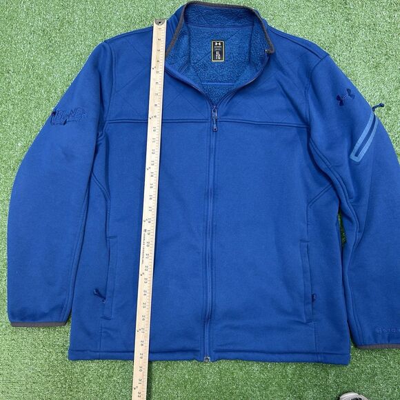 Under Armour Storm Jacket Mens Size XL Full Zip Fleece Teal Blue Pockets Soft - Picture 7 of 8